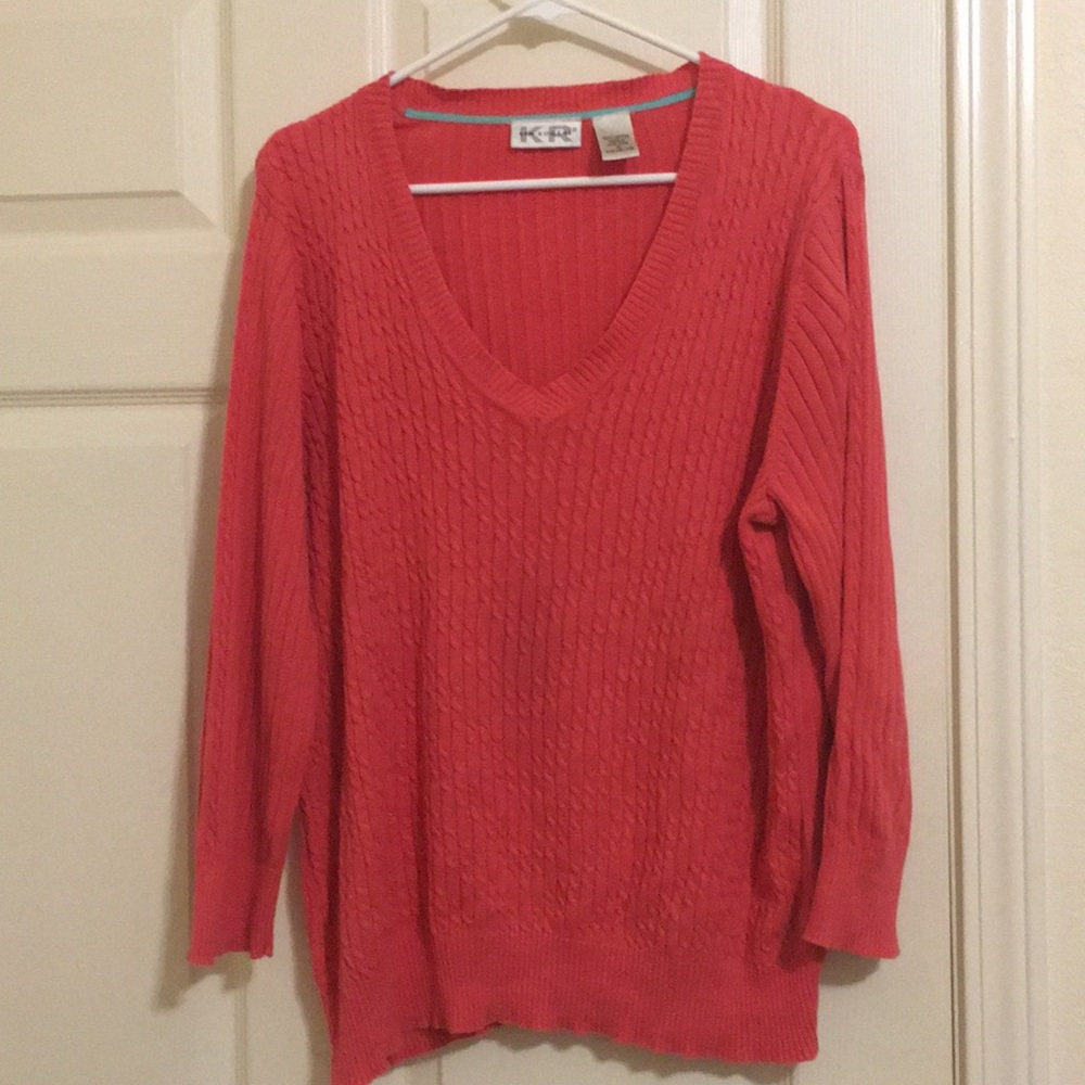 Coral colored sweater